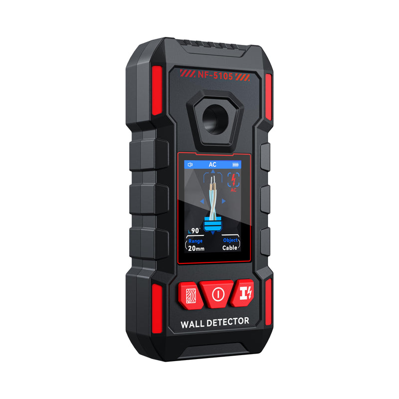 NOYAFA Stud Finder Wall Scanner - 6 in 1 Rechargeable Electronic Wall Detector with HD LCD Display and Audio Alarm,Positioning Hole for Accurate Positioning of Wood,Metal Studs, AC Wires,Joists,Pipes