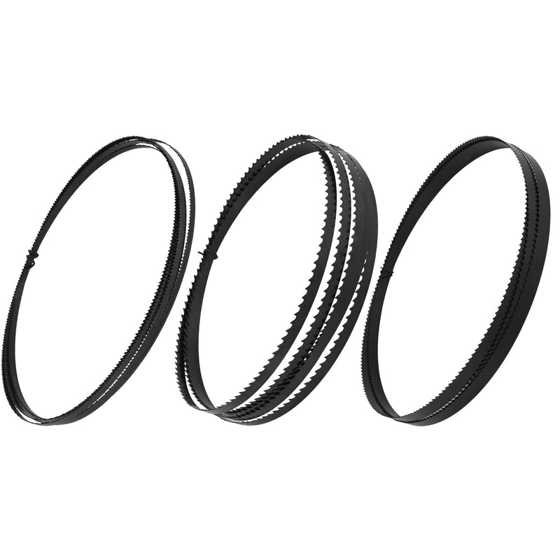 3pcs 93-1/2 Inch Bandsaw Blades Assortment, 1/2" 1/4" 1/8" Wide Band Saw Blades for Woodworking Compatible with Delta Grizzly Rikon 14" Band Saws