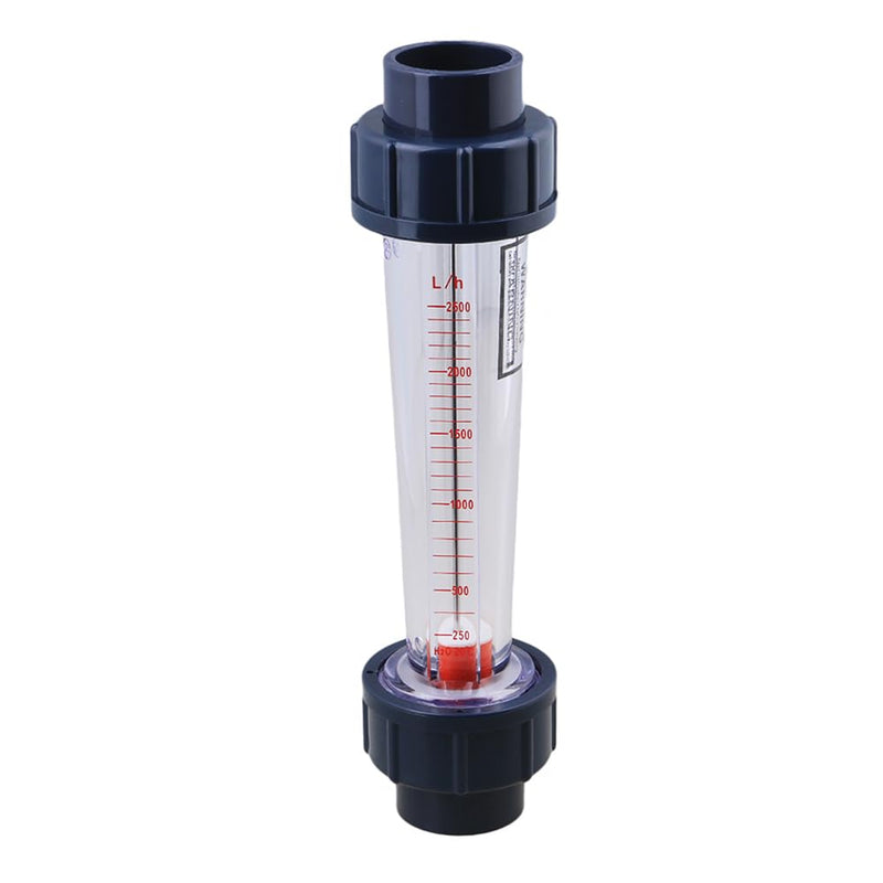 Inline Liquid Flowmeter, Fluids Flowmeter with AS Plastic Cylindrical Body Works with DN25 1" Pipe Connection (250~2500L/H) 250~2500L/H