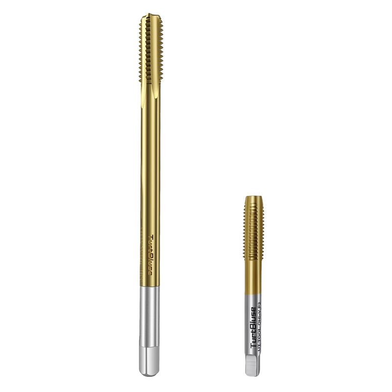 M11×2.0 4-Flute & M8×1.25 3-Flute Thread Tap Set – O2 Sensor & Spark Plug Thread Chaser,Thread Cleaning,High Precision M2 Steel with TIN Coating,Thread Clean Tap for Engine Bolts M11*2.0+M8*1.25