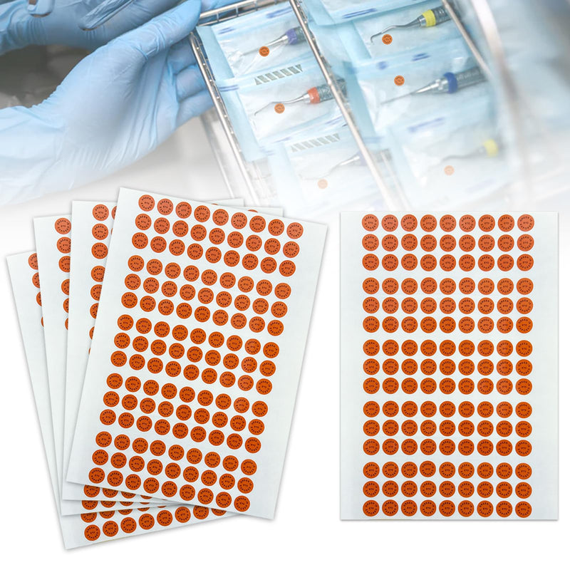ETO Sterilization Indicator Label Sticker, Ethylene Oxide Gas Chemical Adhesive Mark, 0.55" Diameter, 1080 Pcs (C) C