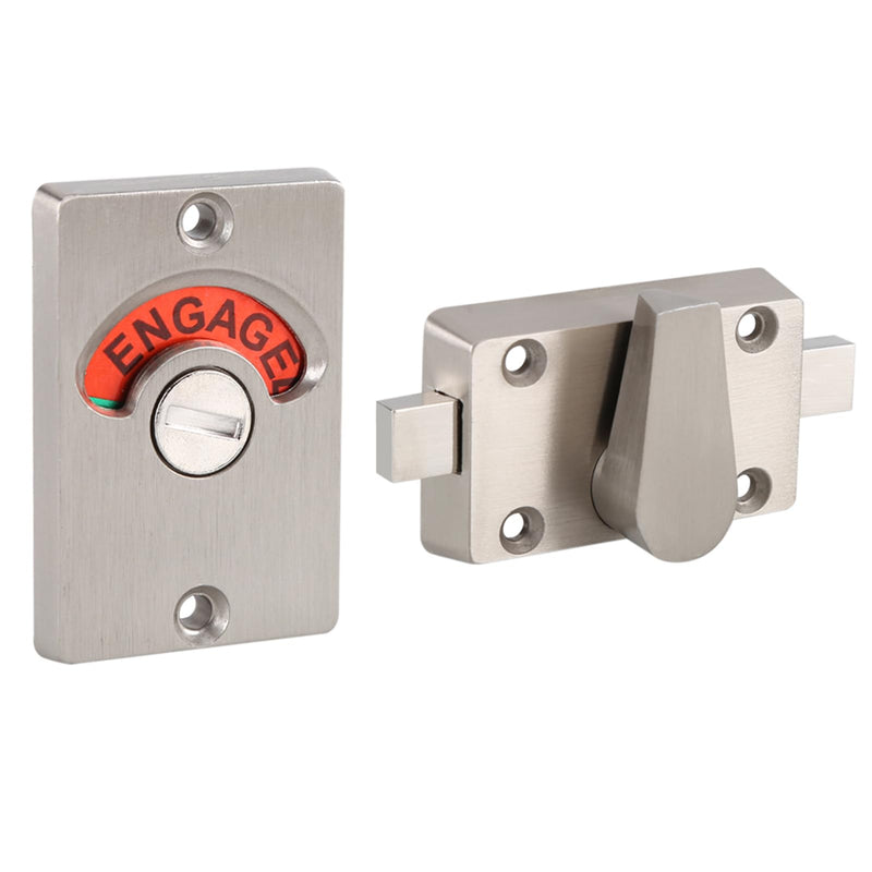 Bathroom Stall Door Latch, Vacant Engaged Toilet Lock, Bathroom Locks for Doors, Door Latch for Public Restroom Toilet Partition