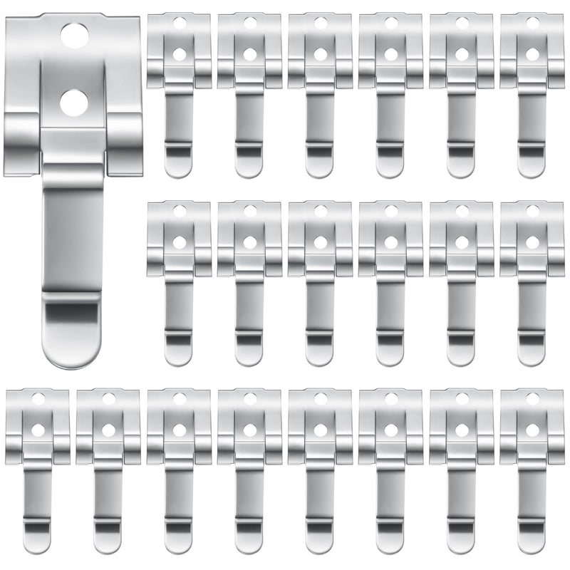 Shimeyao 20 Pack Stainless Steel Placard Spring Clip 1 Inch x 2.5 Inch Stainless Steel Replacement Spring Clip for Placard Holder