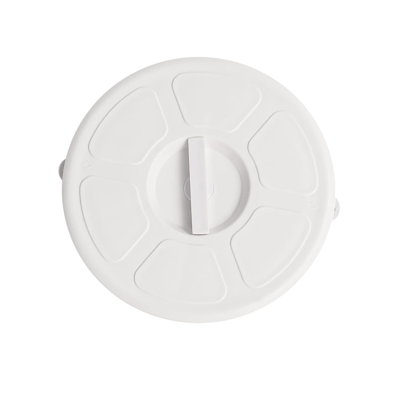 Hoffen Boat Hatch, 8" Round Deck Plate Non Slip Inspection Hatch w/Detachable Cover No Screws Installation for Marine Boat Yacht RV Trailer White 1