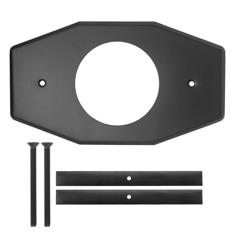D502-62 One-Hole Remodel Cover Plate for Moen and Delta | Cover-Plate Replace 2 Handle or 3 Handle Shower, Black(1 Pack)