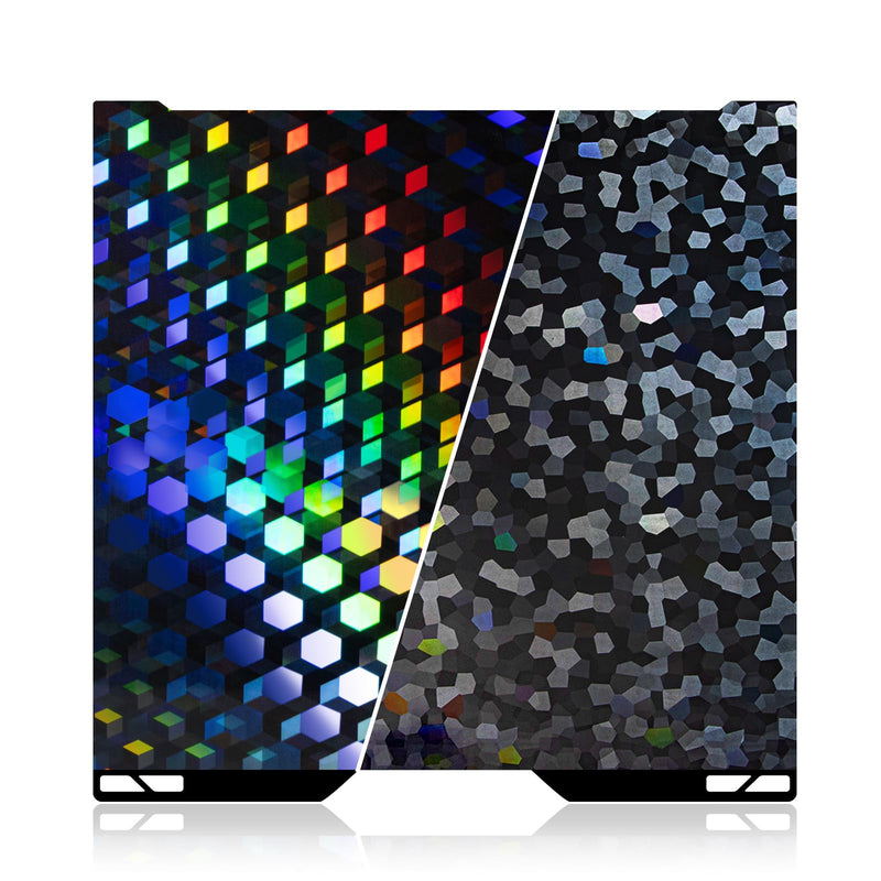 IdeaFormer-3D H2C A2L PEG Build Plate for Bambu Lab 335x346.5mm, Rainbow Hex Glow+Water Cube PEG Spring Steel Bed Plate for Bambu Lab H2C A2L 3D Printer Platform 1