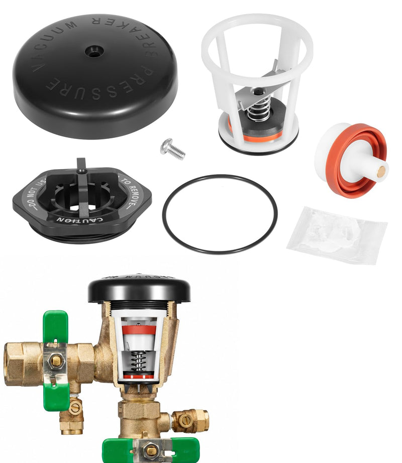 Toolixor RK12-420 Repair Kit Compatible with Zurn Wilkins 1/2" & 3/4" Model 420 and 420XL Pressure Vacuum Breaker (PVB), Complete Maintenance Kit with Seat, Float, Bonnet, O-Ring, Canopy & Screw