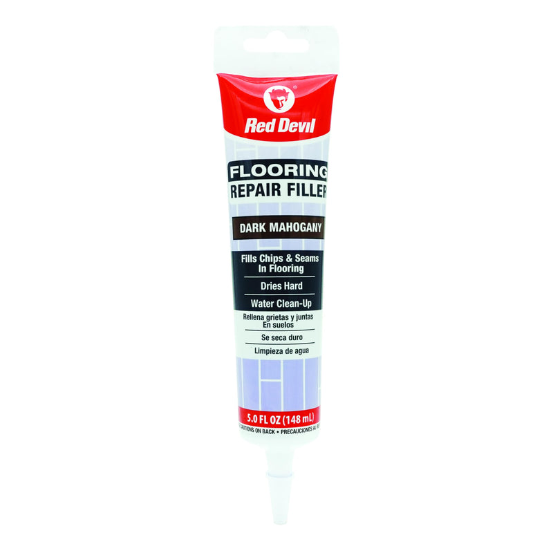 Red Devil 056070 Flooring Repair Filler, 5 oz., Dark Mahogany, 4 Pack Pack of 4