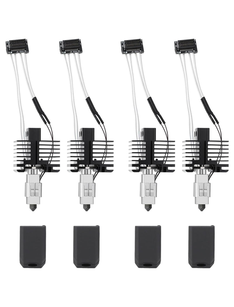 Mviioe 4PCS 0.4mm Hardened Steel P1S Nozzle Hotend Compatible with Bambu Lab P1S P1P 4 PCS