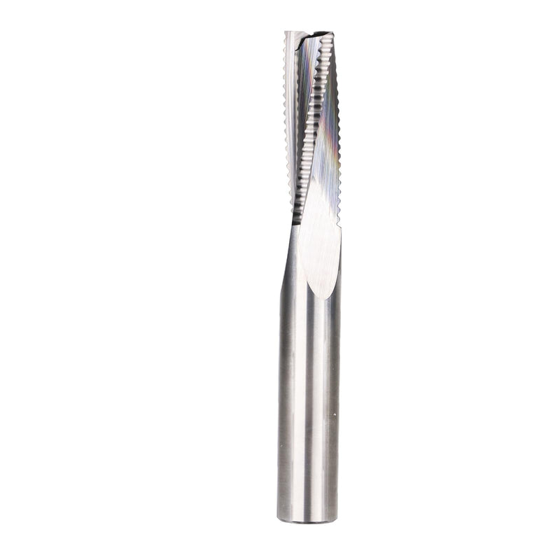Ruhi ULH310 3 Flutes Low Helix Roughing Spiral Router Bit Up Cut CNC end Mill for Wood Carving Engraving 3/8" x 1-1/4"x 3" Shank 3/8" 1pc 3/8D*1-1/4CL*3OL upcut