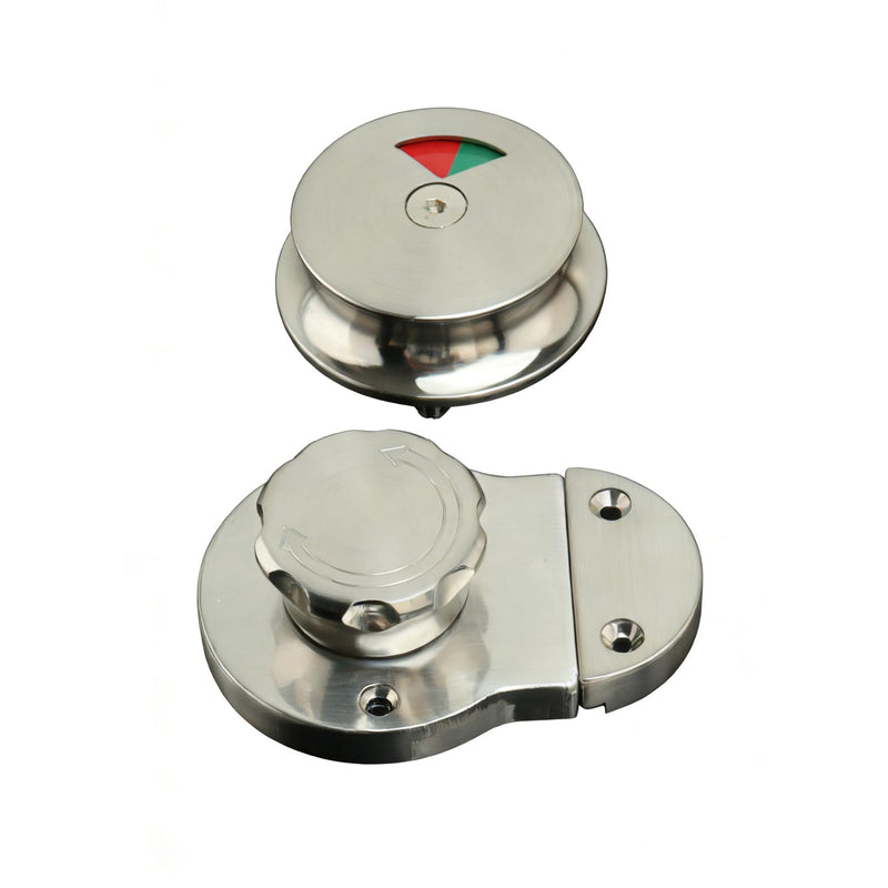 Stainless Steel Public Restroom Lock,Bathroom Door Bolt Indicator Vacant/Occupied Keyless Door Latch Vacant Engaged for Toilet Restroom Bathroom Door Lock Indicator（Silver ）