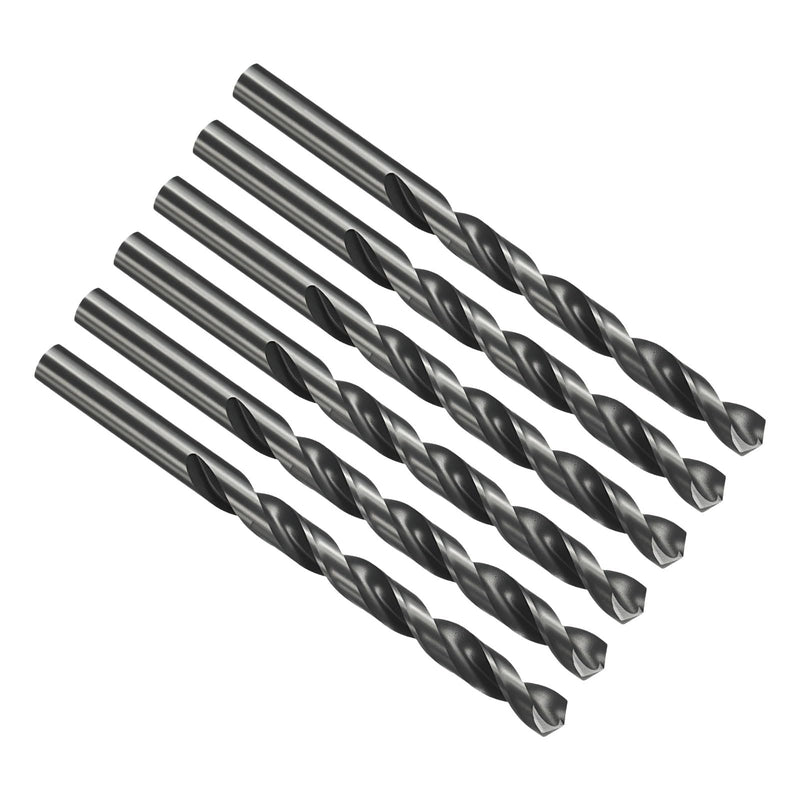 PATIKIL Letter R Drill Bit, M35 Cobalt 5% High-Speed Steel Jobber Straight Shank 135° Nitriding Black for Stainless Steel Hard Metal - 6 Pack