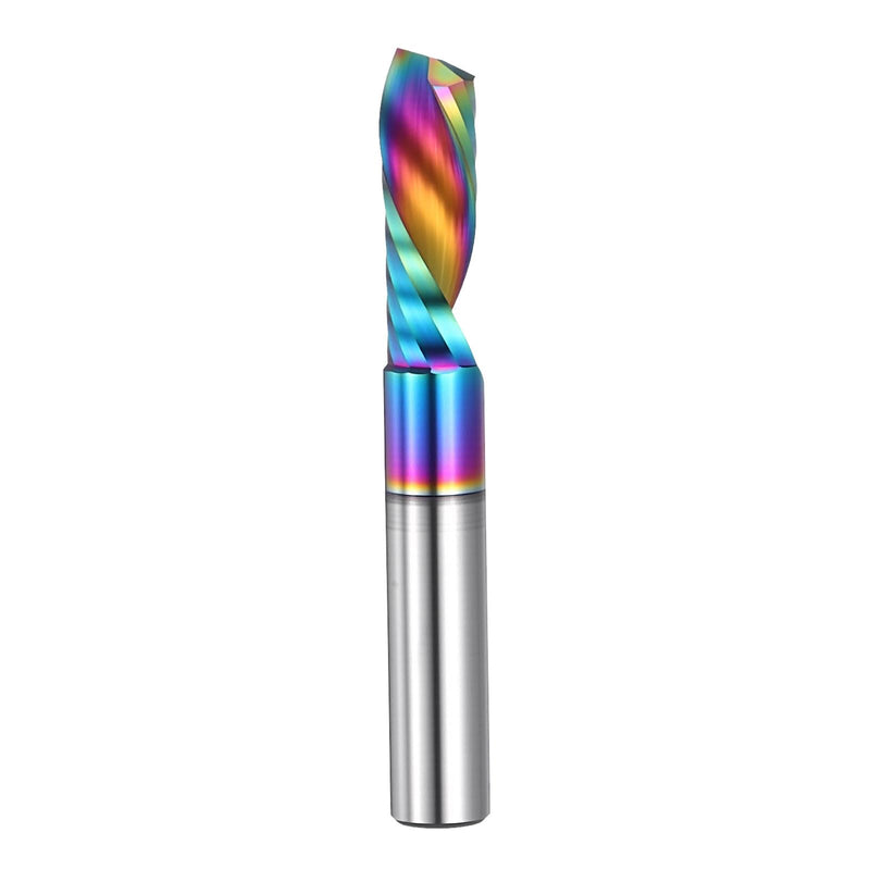 PATIKIL 10mm Shank Upcut Spiral Router Bit, 10mm Cutting Diameter, 30mm Cutting Depth, Single Flute Tungsten Carbide End Mills Cutter for Woodwork Cut, Carving 10mm Shank x 10mm D x 30mm CL