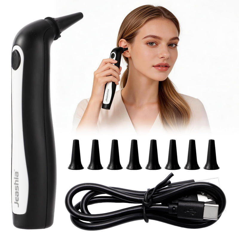 Digital Otoscope with Light, WiFi Ear Scope with 720P HD Camera, 10-Level Adjustable LED, Type-C Charging, Includes 8 Disposable Tips (4mm & 5mm)