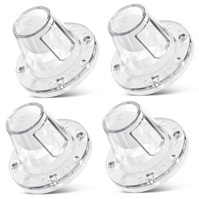 Self-Bailing 2-7/8 in. Scupper Valve Kit, Clear – One-Way Automatic Drain Valve for 3/4" to 1-1/2" Openings, Heavy Duty Marine Scupper Replacement with Mounting Hardware 4PCS
