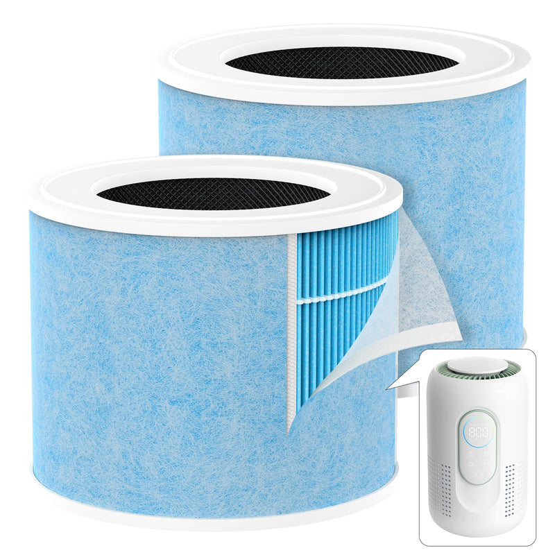 2-Pack Momcozy Replacement Filter Compatible with Momcozy Nursery Air Purifier, for ASIN:B0FPQ1RYR9, 4-in-1 Air Filter 2-Pack