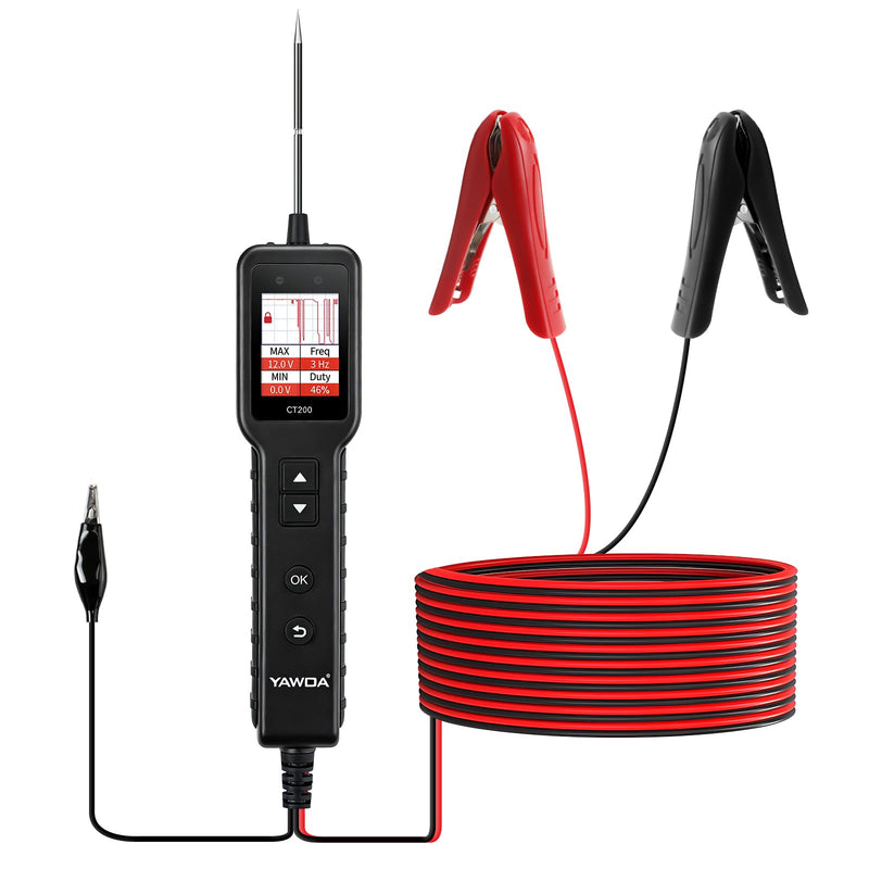 Power Circuit Probe,Colour screen12-24V DC Car Electrical System Diagnostic Test Tool,Electrical Short Open Breaker Circuit Finderand Component Activated，with Multimeter Mode