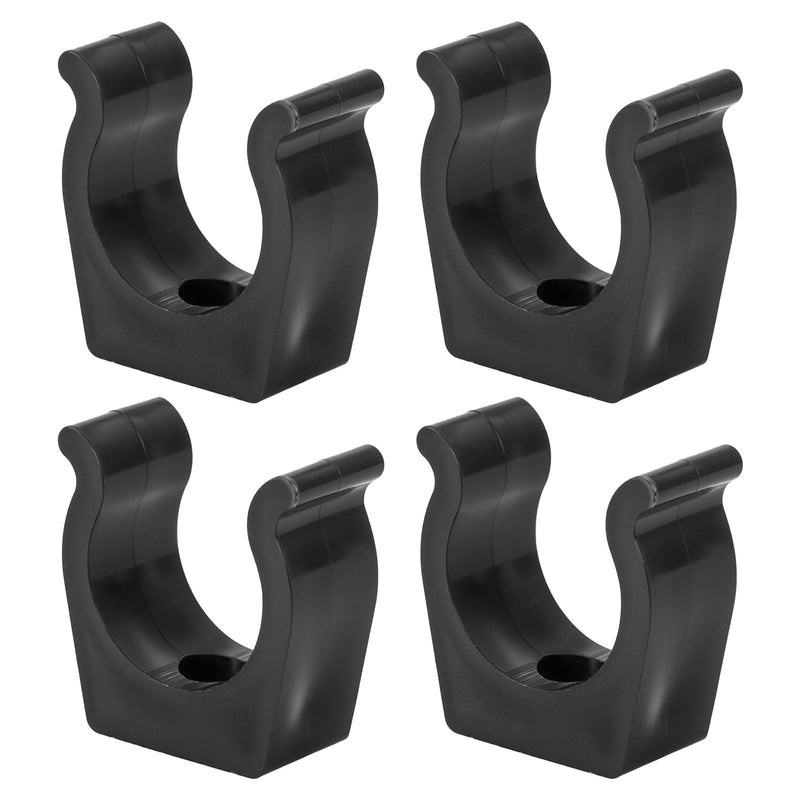 Boat Ladder Pole Clips, 1 1/4" Black Boat Ladder Clamp Holder Bracket | Nylon Marine Ladder Pole Storage Clips | Versatile Hook Holder Clips Mounting Hardware Fit Boats, Yachts, Rvs, Marine Use, 4pcs