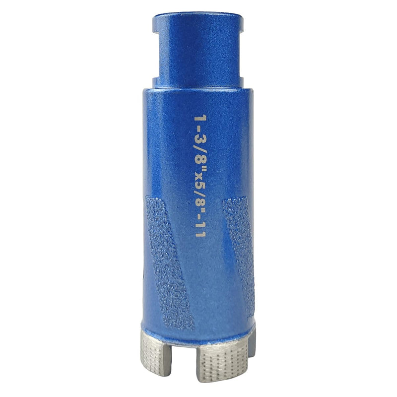 JDK Arix Segmented Dry Diamond Core Bit 35mm Hole Saw for Granite Stone Quartz Enginneered Stone Diamond Core Drill Bit, 1-3/8 Inch, 5/8-11