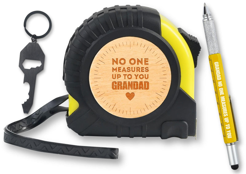 INNObeta Grandad Gifts Tool Set for Grandpa, 16-Foot Easy Read Retractable Tape Measure with Fractions for Father's Day, Birthday, Christmas