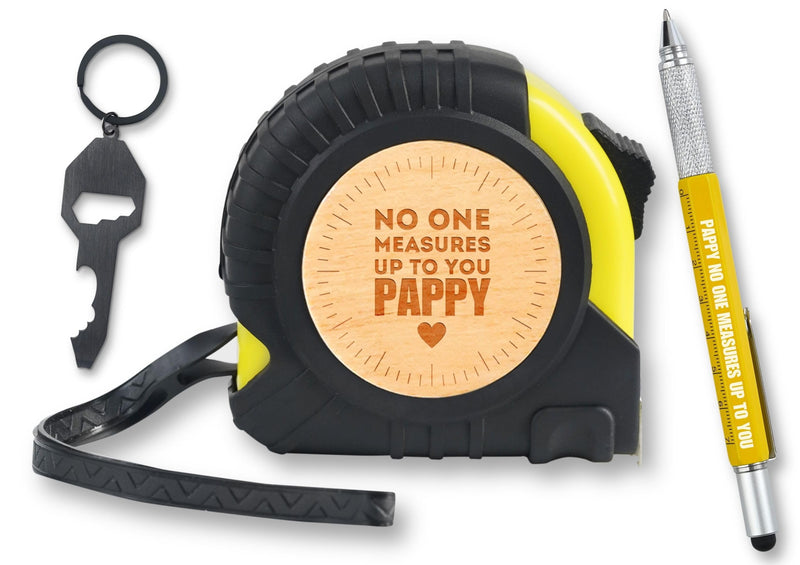 INNObeta Pappy Gifts Tool Set for Grandpa, 16-Foot Easy Read Retractable Tape Measure with Fractions for Father's Day, Birthday, Christmas