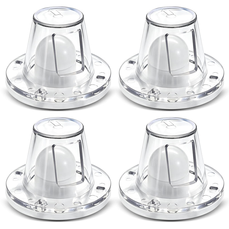Boat Self Bailing Ball Scupper Valve Self-Bailing Scupper Valve Fits 3/4 inch to 1-1/2 inch Openings Replacement for Marine Flow-Max Ball Scuppers Fits 4 PACK