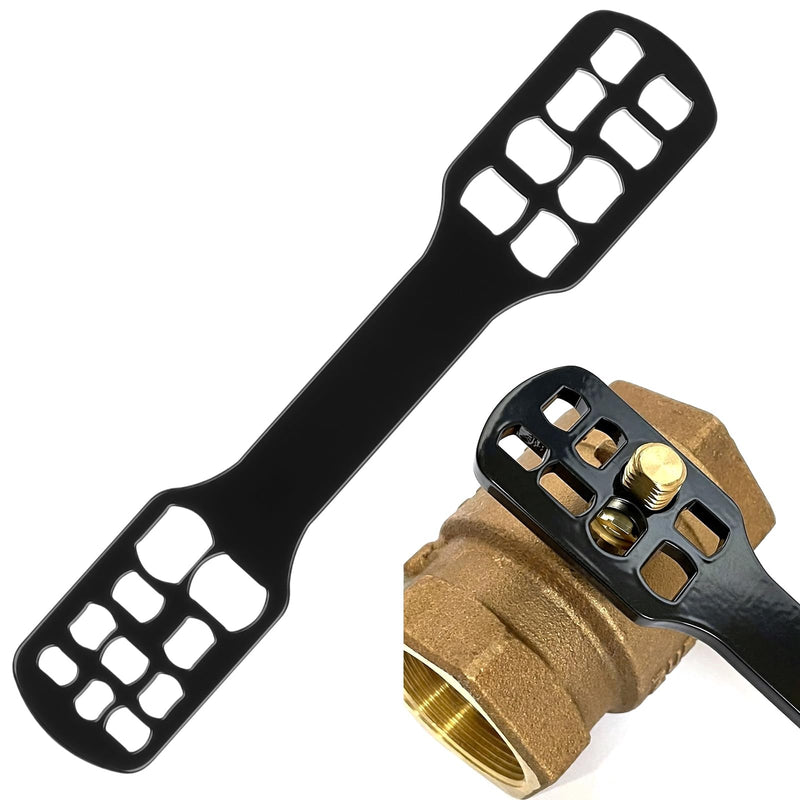 Zonon 1 Pcs Backflow Ball Valve Wrench Tool for Missing Handles Outdoor Water Shut Off Key Black Valve Wrench Plumbing Repair Tool for Meter and Hydrant Professional Durable