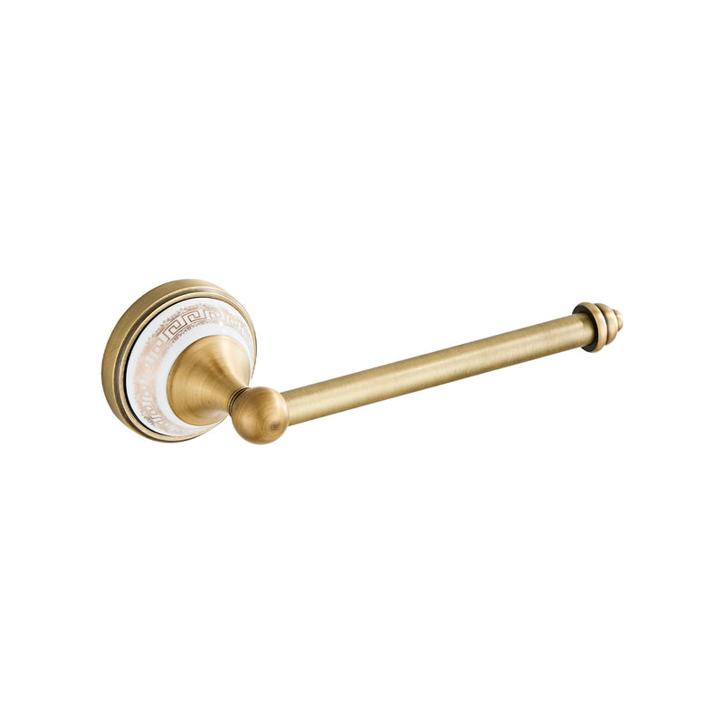 SHUNLI Toilet Paper Holder, Antique Brass Toilet Roll Holder Wall Mount for Bathroom, Open Arm Towel Holder Dispenser for Bathroom Kitchen Accessories Without Rhinestones
