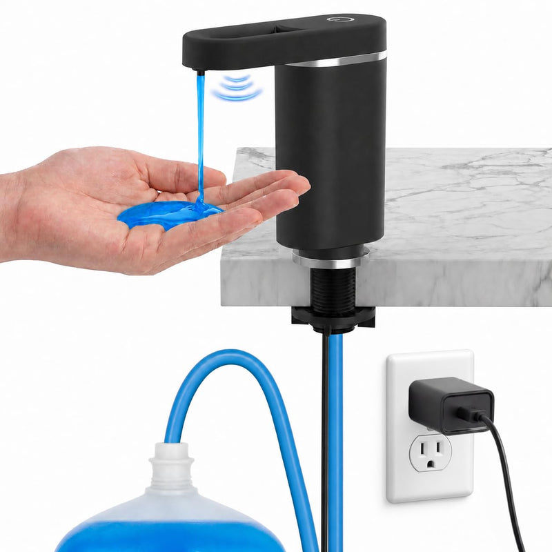 APEKX Automatic Touchless Dish Soap Dispenser for Kitchen Sink. Black