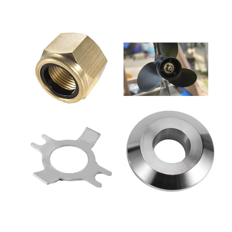 VIF Propeller Installation Hardware Kits Compatible with Mercury/Mariner 30HP 40HP 48HP 50HP 55HP 60HP Engine, 12‑835467, 14‑816629Q, 11‑827614,13 Spline Tooth, Thrust Washer/Tab Washer/Nut Included