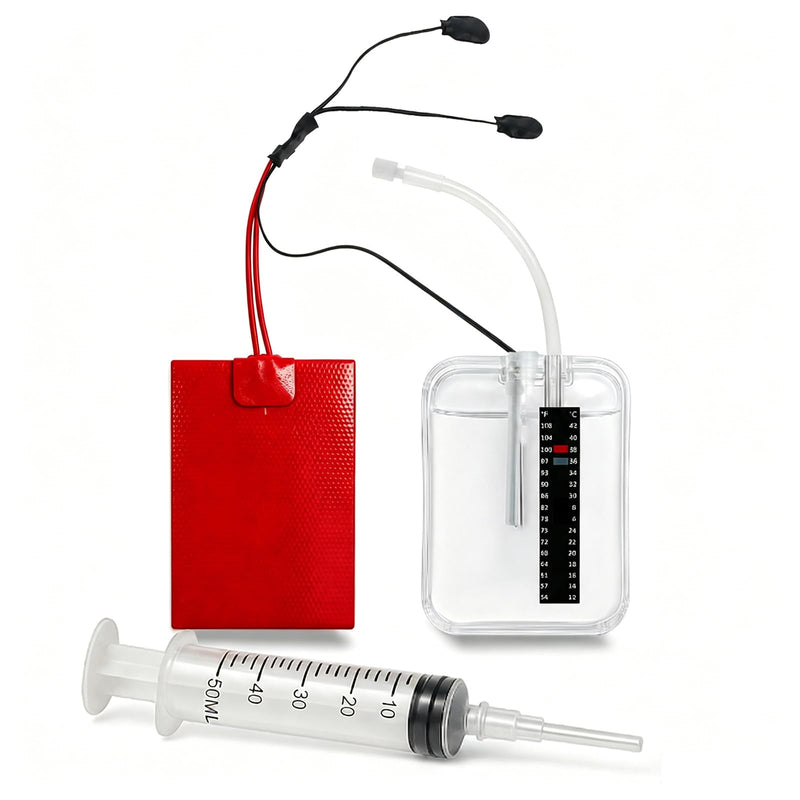 Laboratory Liquid Sample Handling Kit, Includes Storage Bag, Temperature Strip, Heating Pad and Sample Transfer Syringe, for Laboratory Testing Use Only