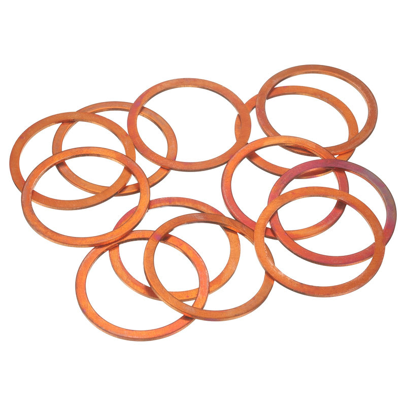 MECCANIXITY 12 Pcs Flat Copper Washers, 50x60x2mm Copper Upgraded Flat Metric Sealing Crush Ring Washers for Hydraulic Fittings Screw Bolt Nut Electronic Repair
