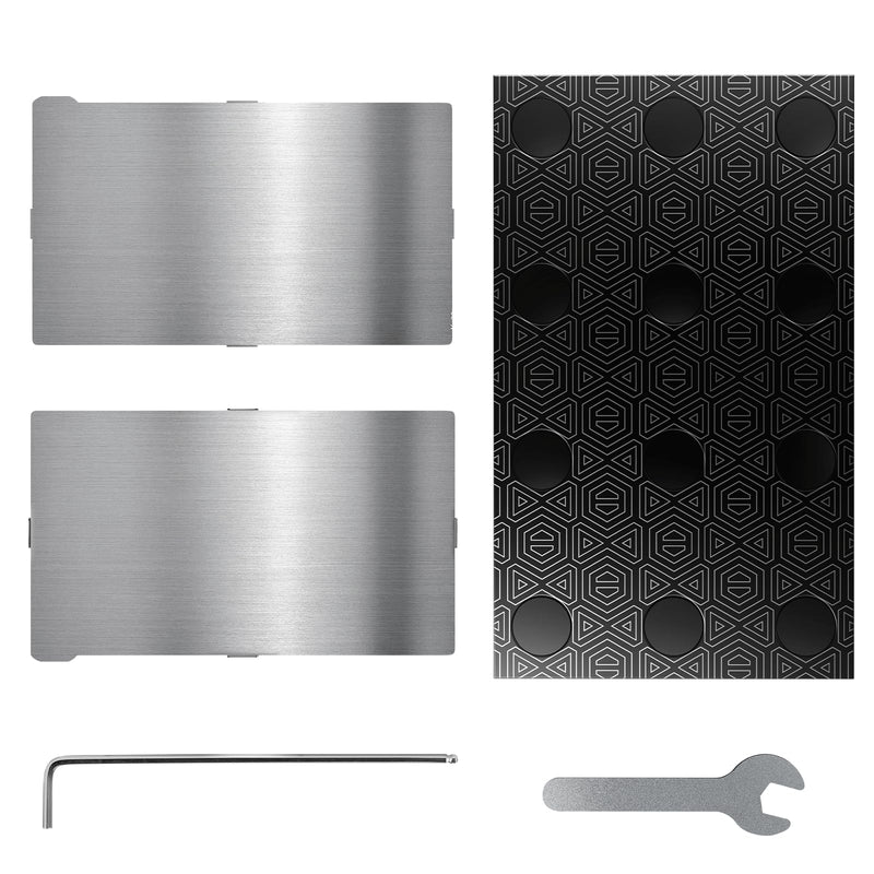 Resin 3D Printer Building Plate, 2PCS Flexible Spring Steel Sheet and 1PCS Steel Base Platform Compatible with ELEGOO Mars 5 / Mars 5 Ultra 3D Printer, 160x95.6mm