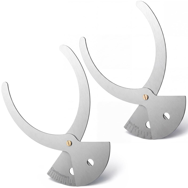 Frienda 2 Pack Aluminum Tree Caliper Weather Resistant Tree Caliper for Forest Management, Afforestation and Tending, Ecological Research, Teaching and Training, Forest Growth Assessment