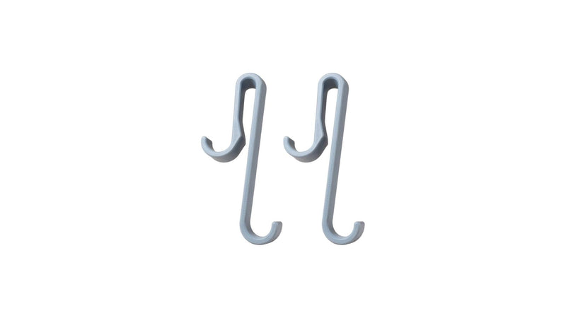 Universal Shower Hooks for Glass (6–10mm) - Extended 6” Hanging Hooks for Frameless Shower Doors, Frameless & Framed Shower Walls - Double Sided Hooks for Towels, Robes and Bathroom Accessories (Gray) Gray