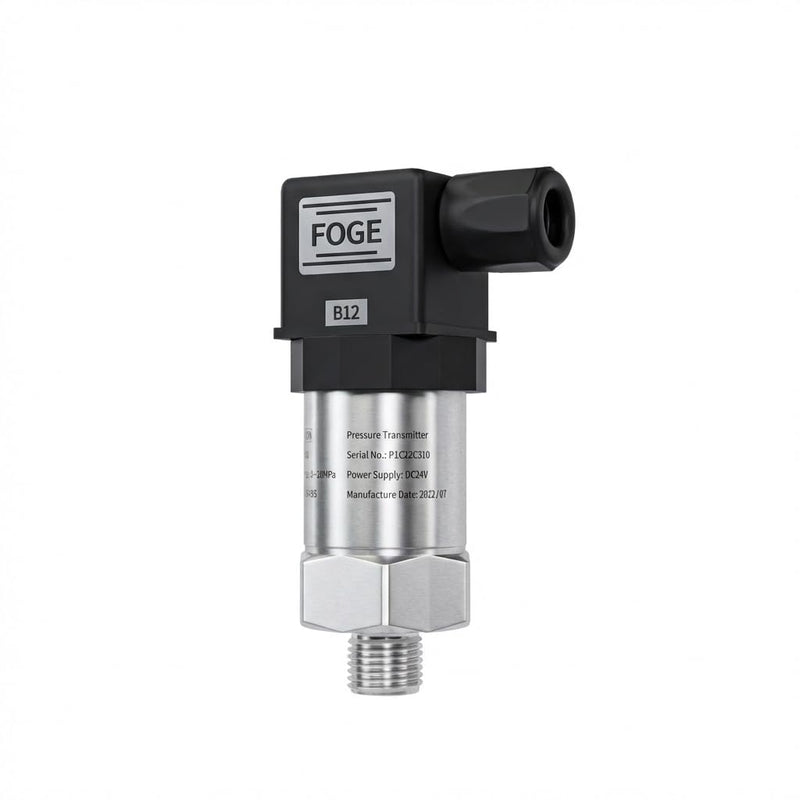 Pressure Transmitter Sensor 0-3000 PSI,Industrial Pressure Transducer,1/4 NPT Thread Stainless Steel Gauge Pressure Sensor for Oil Fuel,Water,Air DIN connector