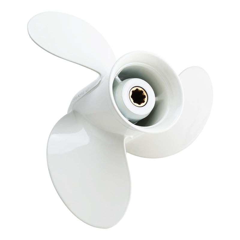NovelBee Aluminum Outboard Propeller for Yamaha F8 F9.9 F15 F20 9.9HP 15HP | 9 1/4X9 3/4-J Propeller;9 1/4X10 Propeller;1/2-J 9 1/4X11-J Propeller;Boat Propeller;Outboard Motor Propeller;8 Spline;RH 9-1/4 x 9-3/4