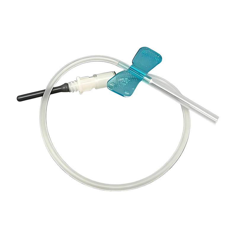 50 Pack 23G Butterfly Blood Collection Needles for Veterinary Use | Individually wrapped 23G butterfly needles designed for veterinary blood sample collection and laboratory handling.