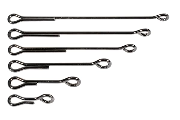 Montana Fly Company Fly Tying - MFC Fly Shanks Closed Eye Off Set - Black Nickel 40mm (25 pcs)