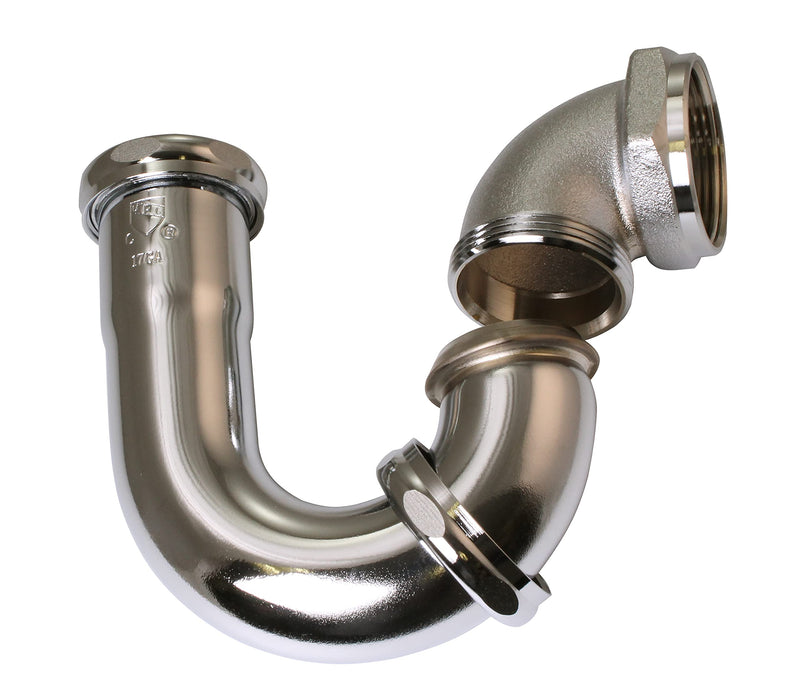 Westbrass A402LA-07 1-1/2" Brass LA Code P-Trap, Satin Nickel