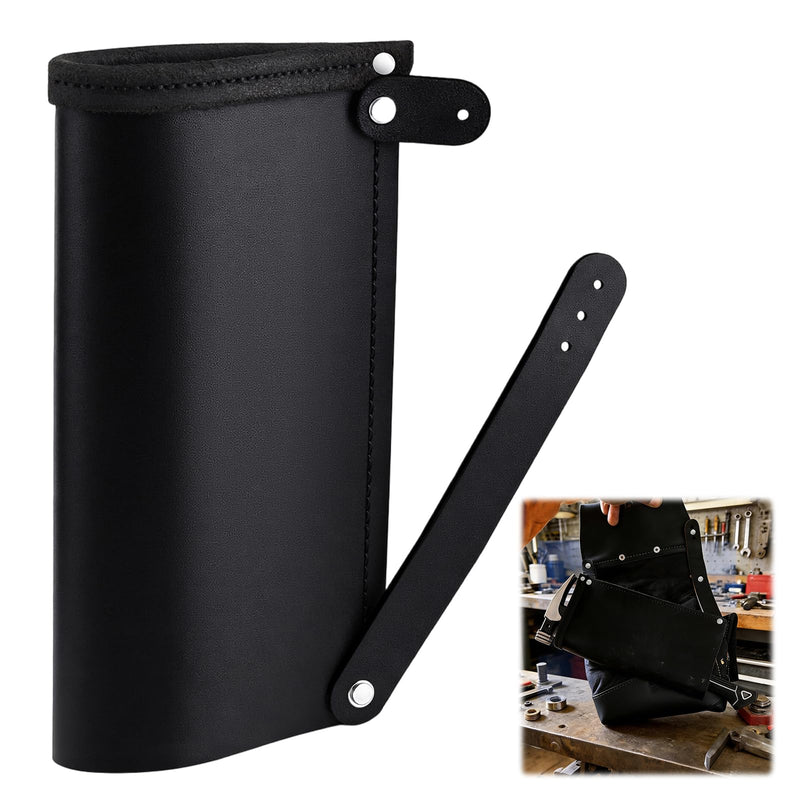 Yaocom Leather Hammer Sleeve Kit, 10 x 5 Inch Adjustable Hammer Holster Holder for Tool Belt, with Flat Head Rivets and Washers, for Roofer, Carpenter Holds Hatchet, Mallet, Plier, and Screwdriver