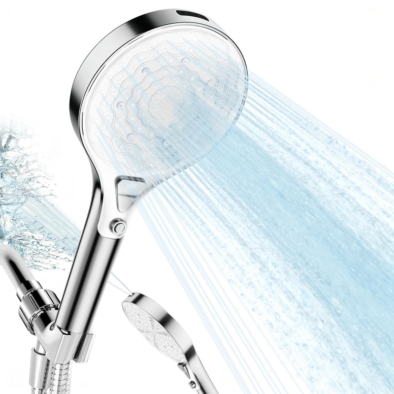 Round large panel showerhead (white) White
