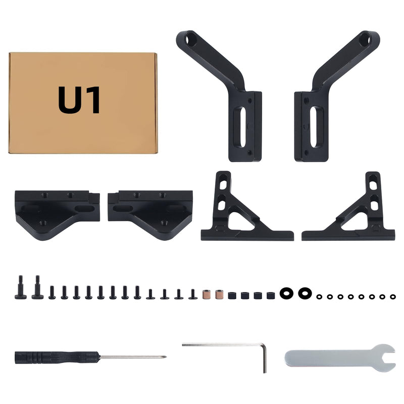 FYSETC Upgraded Metal Parts for Snapmaker-U1 Door: CNC Door Hinge 180/270° Adjustable Easy to Swivel Compatible with Snapmaker U1 3D Printer Not for J1 J1S