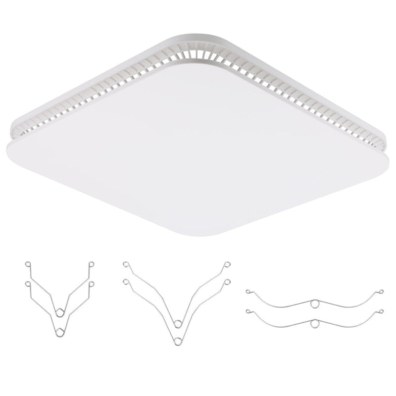 FG701S White Exhaust Bath Fan Grille Cover With Springs for NuTone Broan 678 FG701S, Ventilation Cover Bathroom Ceiling Fan Cover - 13.25" x 13.25"