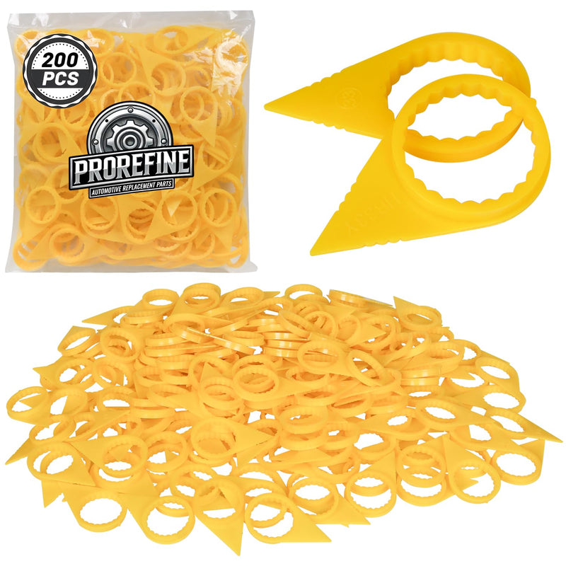 200 Pcs Lug Nut Indicators 33mm, Loose Wheel Nut Check Point Indicators, Yellow High Visibility Wheel Check for Semi Trucks, Trailers