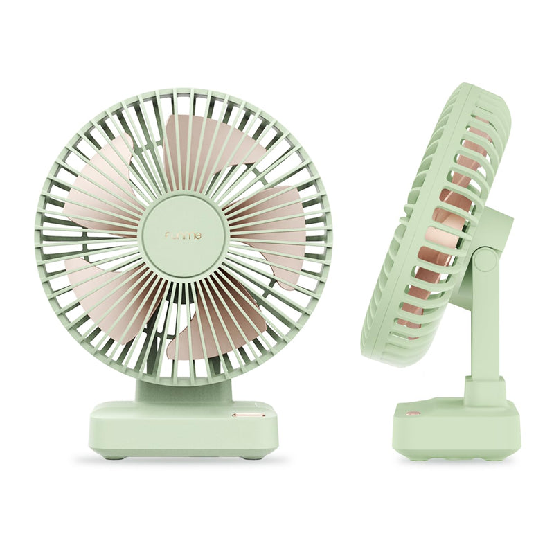 Funme Desk Fan, 10000mAh Rechargeable Table Fan with 29H Max Runtime, 3 Speeds, 90° Adjustable Tilt, Quiet Personal Desk Fan, Portable Desktop Fan forHome Office Bedroom Kitchen, Green Flagship Model