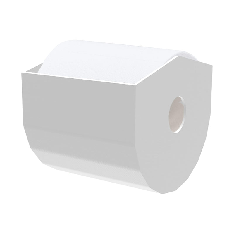 Pet-Proof Toilet Paper Holder Cover, Anti-Dog & Cat Protective Guard & TP Shield (Standard & Slim) (Slim (White)) Slim (White)