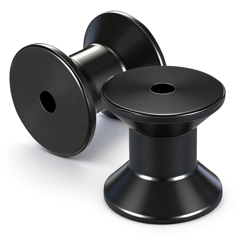 2 Pcs Protective Boat Trailer Bow Stop Roller 3''×1/2'' Wear-Resistant Polyurethane Robust Black Rubber Boat Trailer Bow Stop Roller, Trailers Replacement Parts & Accessories Easy to Install