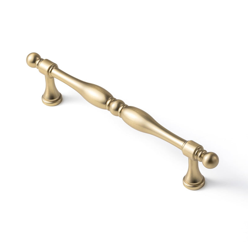 6 Pack Champagne Bronze Cabinet Pull 5" Hole Center Drawer Handle | 128mm Hole Center Heavy Duty Zinc Alloy Modern Hardware,Mid Century Drawer Pull, for Kitchen Cupboard Bathroom Vanity Dresser 5'' Hole Centers