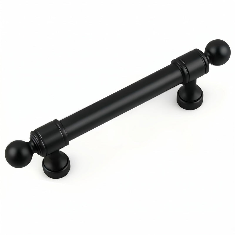 10 Pack 3 Inch (76mm) Hole Centers Matte Black Solid Cabinet Handles and Drawer Pulls - Cabinet Pulls for Modern Kitchen, Bathroom, Cupboard, Dresser, Closet 3 Inch Hole Centers 10
